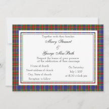 MacBeth Scottish Wedding Invitation