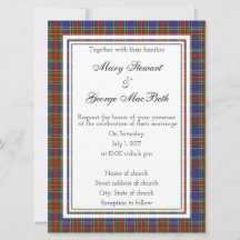 MacBeth Scottish Wedding Invitation