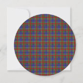 MacBeth Scottish Wedding Round Invitation Kaart (Achterkant)