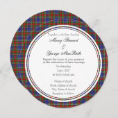 MacBeth Scottish Wedding Round Invitation Kaart (Voorkant / Achterkant)