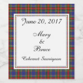 MacBeth Scottish Wedding Wine Label Wijn Etiket (Enkel label)