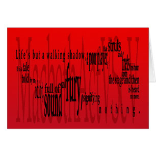 Macbeth Shakespeare, het leven maar een wandelende