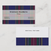 MacBeth Tartan Aangepast Visitekaartje (Voorkant / Achterkant)