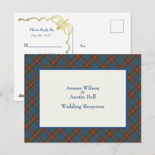 MacBeth Tartan Briefkaart Wedding Response