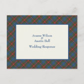 MacBeth Tartan Briefkaart Wedding Response (Voorkant)