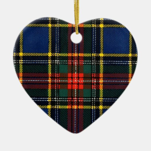 Macbeth Tartan - Monogram Keramisch Ornament (Voorkant)