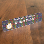 MacBeth Tartan Pset Desk Name Bord Naambordje (Zijkant)