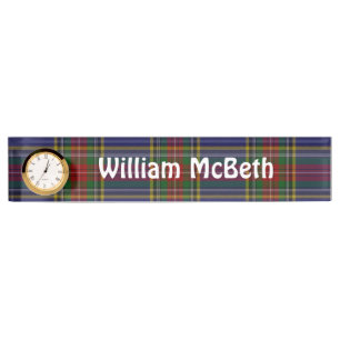 MacBeth Tartan Pset Desk Name Bord Naambordje