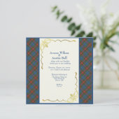 MacBeth Tartan Pset Wedding Kaart (Staand voorkant)