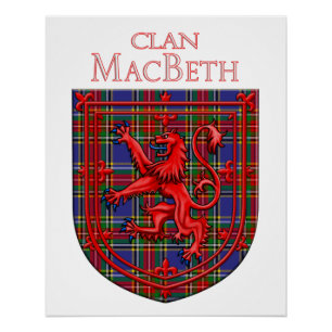 MacBeth Tartan Scottish Play Lion Rampant Perfect Poster