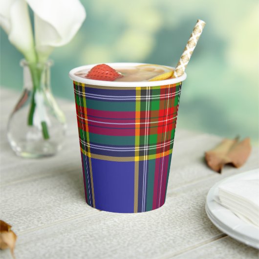 MacBeth Tartan Scottish Pset Pattern Cups Papieren Bekers (Insitu)