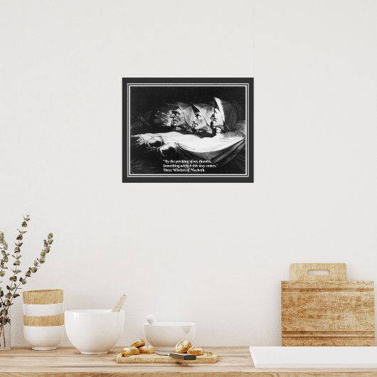 Macbeth Three Witches Quote Poster (Keuken)
