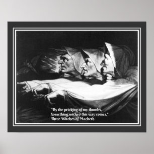 Macbeth Three Witches Quote Poster