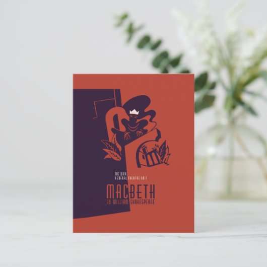 MacBeth William Shakespeare Briefkaart (Staand voorkant)