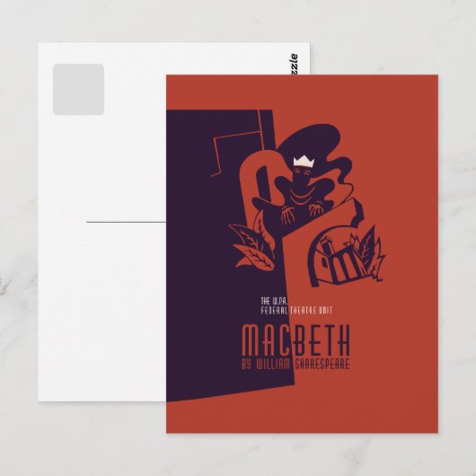 MacBeth William Shakespeare Briefkaart (Voorkant / Achterkant)