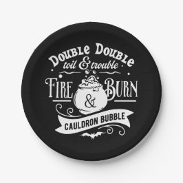 Macbeth witches speltypografie Halloween Papieren Bordje