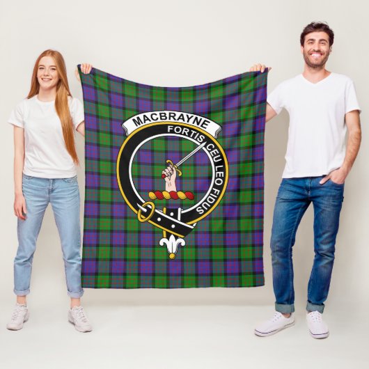 MacBrayne Clan Schotse Plaid Fleece Deken (In situ)