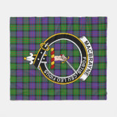 MacBrayne Clan Schotse Plaid Fleece Deken (Voorkant (Horizontaal))