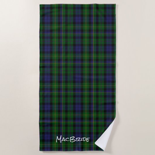 MacBride Clan Tartan Pset Beach Towel Strandlaken (Voorkant)