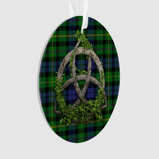 MacBride Tartan en Celtic Trinity Knot Ornament (voorkant)