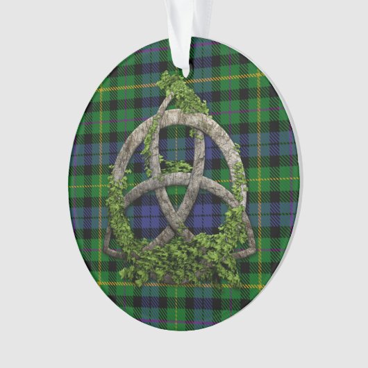 MacBride Tartan en Celtic Trinity Knot Ornament (voorkant)