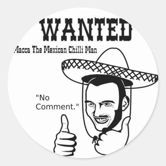 Macca Mexicaanse Chili Man Ronde Sticker (Voorkant)