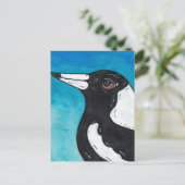 Macca the Magpie Briefkaart (Staand voorkant)