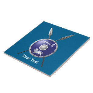 Maccabee-schild en speren tegeltje