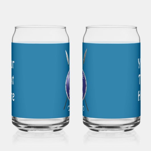 Maccabee Shield and Spears Blikvorm Glas (Rechts)