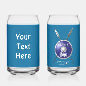 Maccabee Shield and Spears Blikvorm Glas (Achterkant)