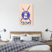 Maccabee Shield and Spears Canvas Afdruk (Insitu (Slaapkamer))