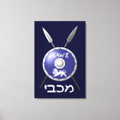 Maccabee Shield and Spears Canvas Afdruk (Voorkant)