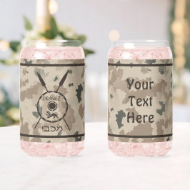 Maccabee Shield and Spears Desert Blikvorm Glas