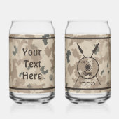 Maccabee Shield and Spears Desert Blikvorm Glas (Achterkant)