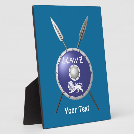 Maccabee Shield and Spears Fotoplaat (Zijkant)