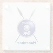 Maccabee Shield and Spears Glazen Onderzetter (Achterkant)