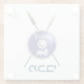 Maccabee Shield and Spears Glazen Onderzetter (Achterkant)