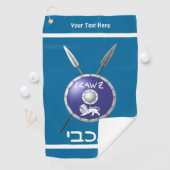 Maccabee Shield and Spears Golfhanddoek (Insitu)