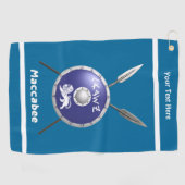 Maccabee Shield and Spears Golfhanddoek (Horizontaal)