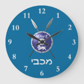 Maccabee Shield and Spears Grote Klok (Voorkant)