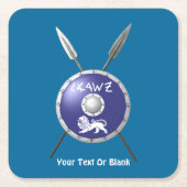 Maccabee Shield and Spears Kartonnen Onderzetters (Voorkant)