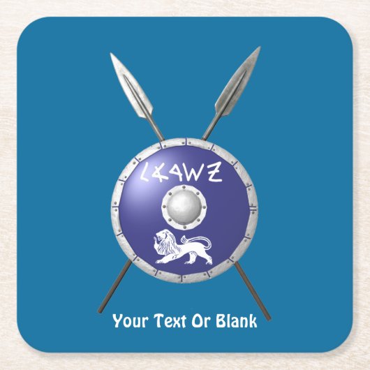 Maccabee Shield and Spears Kartonnen Onderzetters (Voorkant)