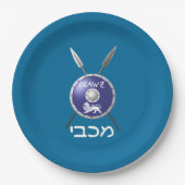 Maccabee Shield and Spears Papieren Bordje (Voorkant)