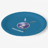 Maccabee Shield and Spears Papieren Bordje (Gekanteld)