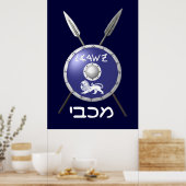 Maccabee Shield and Spears Poster (Keuken)