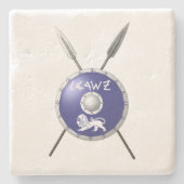 Maccabee Shield and Spears Stenen Onderzetter (Voorkant)