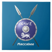 Maccabee Shield and Spears Tegeltje (Voorkant)