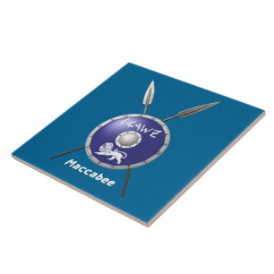 Maccabee Shield and Spears Tegeltje