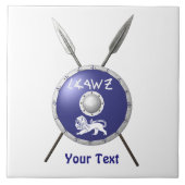 Maccabee Shield and Spears Tegeltje (Voorkant)