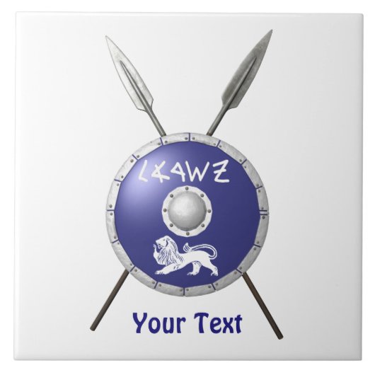 Maccabee Shield and Spears Tegeltje (Voorkant)